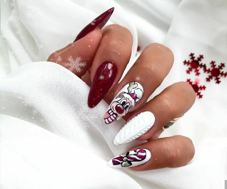 позитивный зимний нейл арт