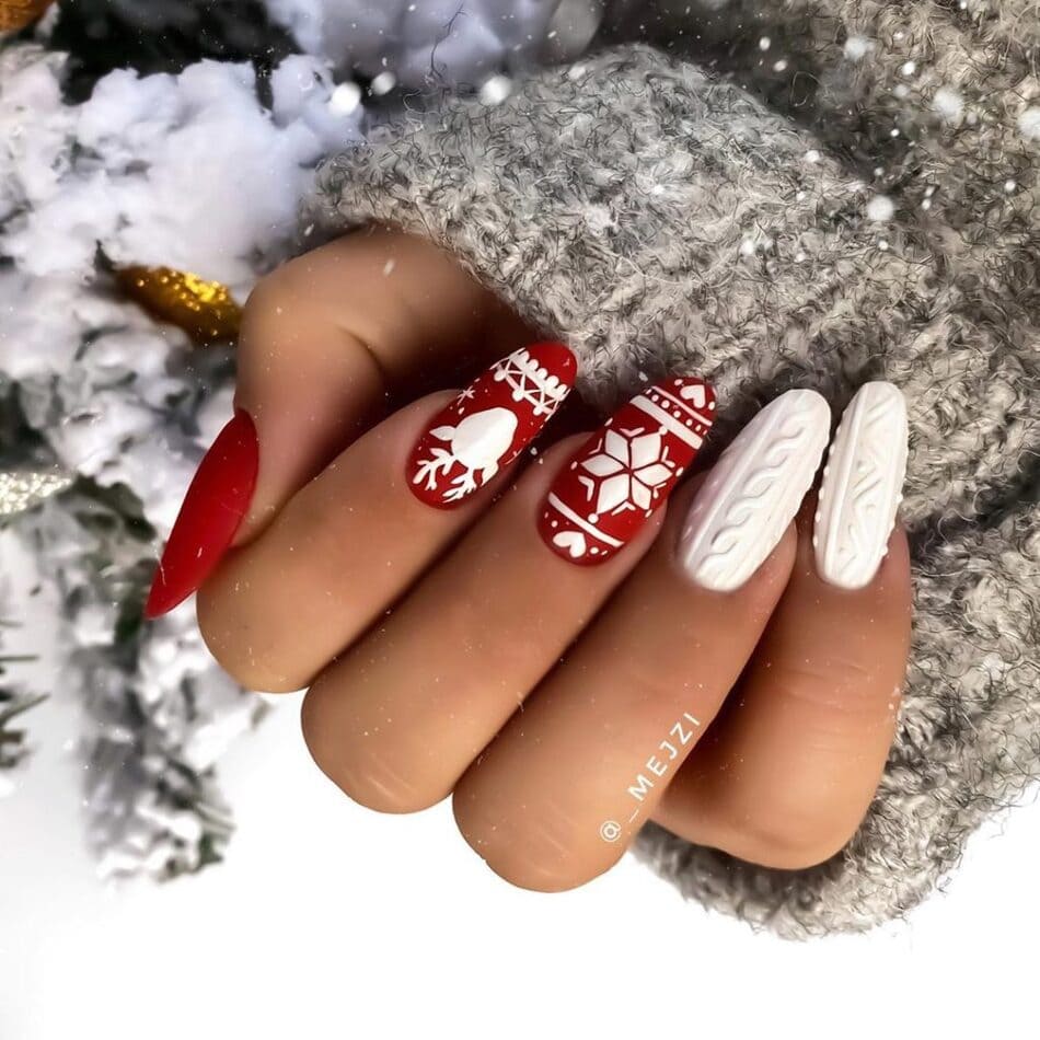 позитивный зимний нейл арт