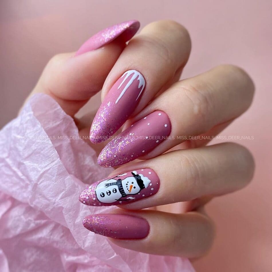 позитивный зимний нейл арт