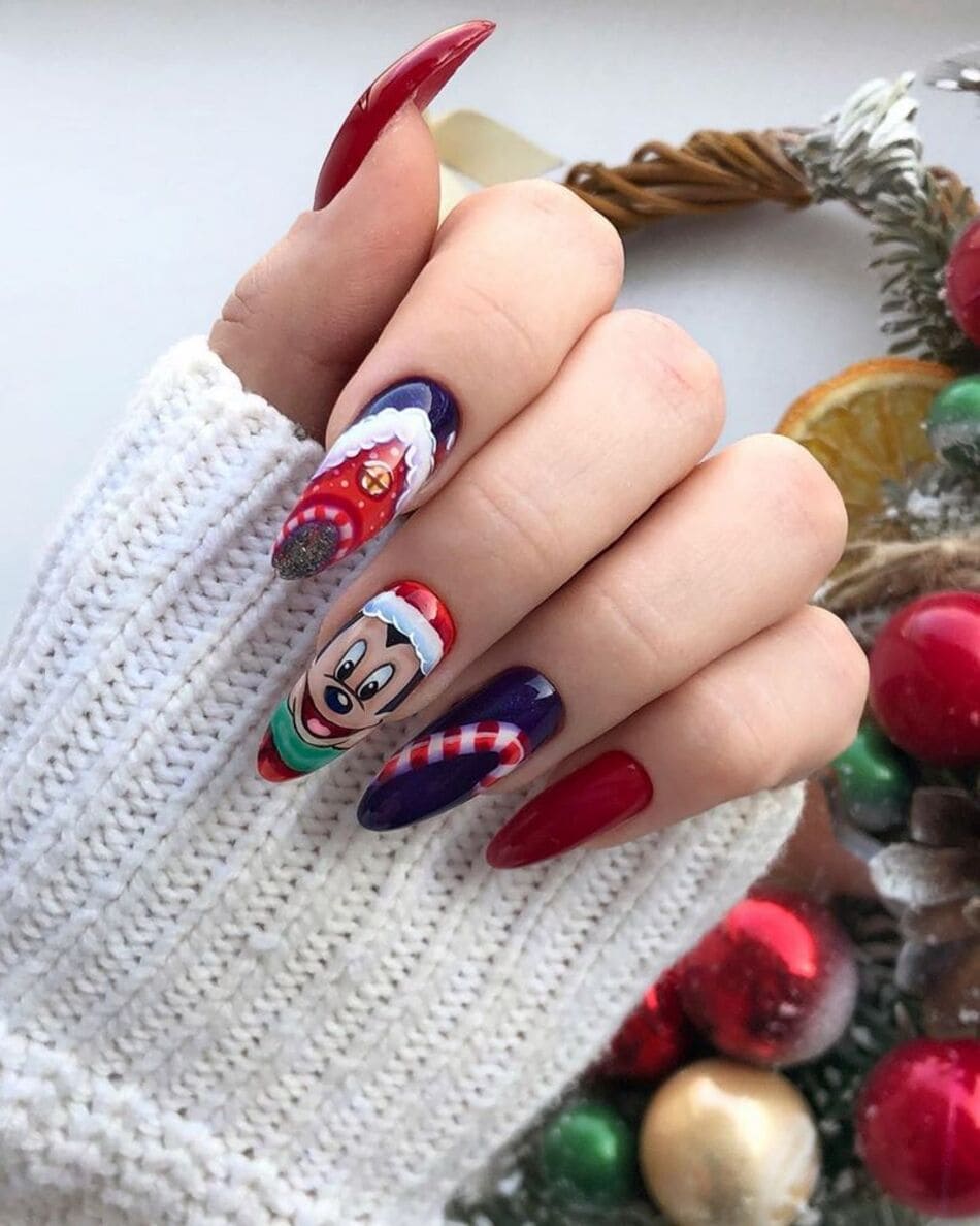 позитивный зимний нейл арт