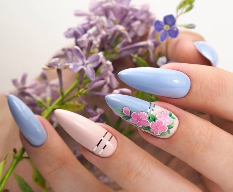 весенний нейл арт