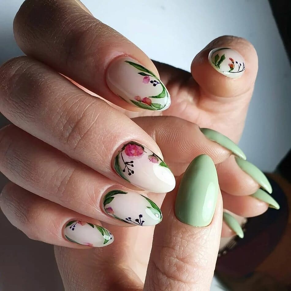 весенний нейл арт
