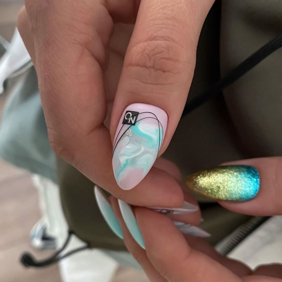 весенний нейл арт