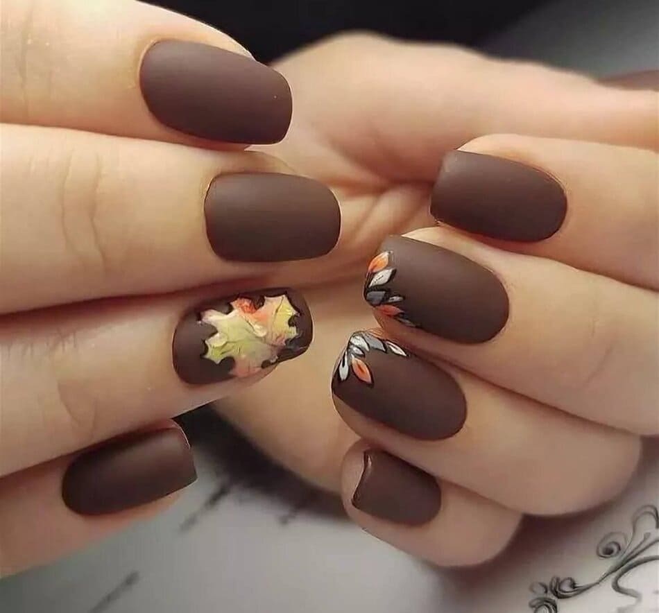 осенний нейл арт