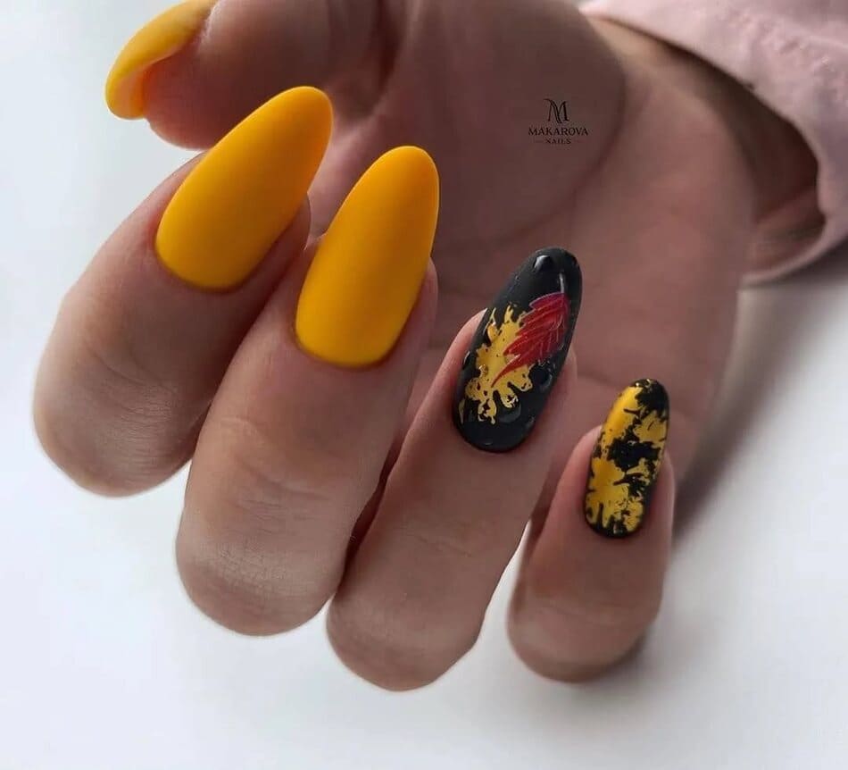 осенний нейл арт