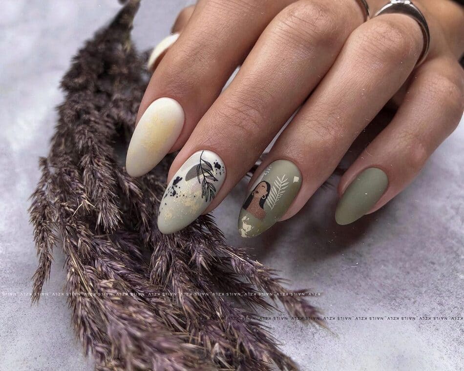 осенний нейл арт