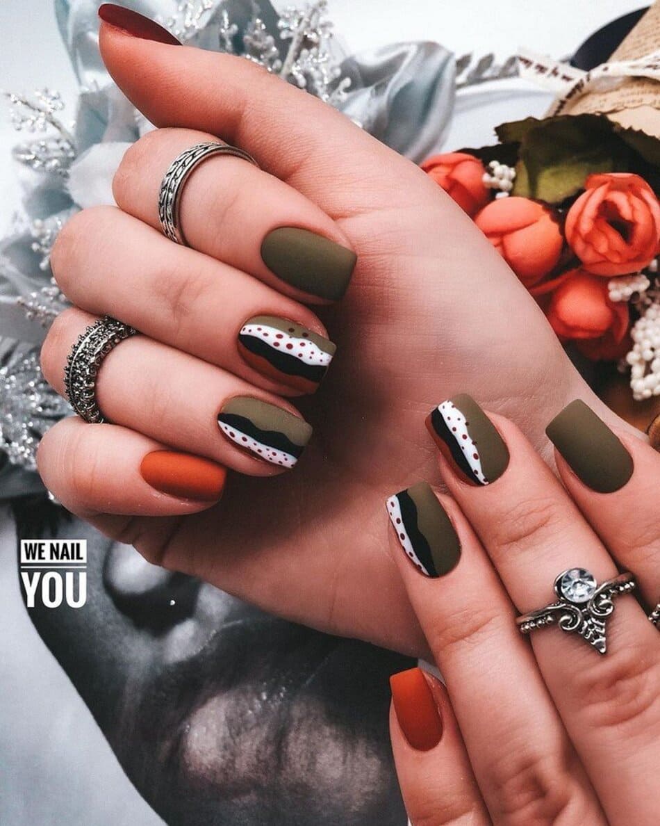 осенний нейл арт