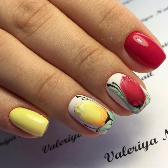 маникюр на 8 марта