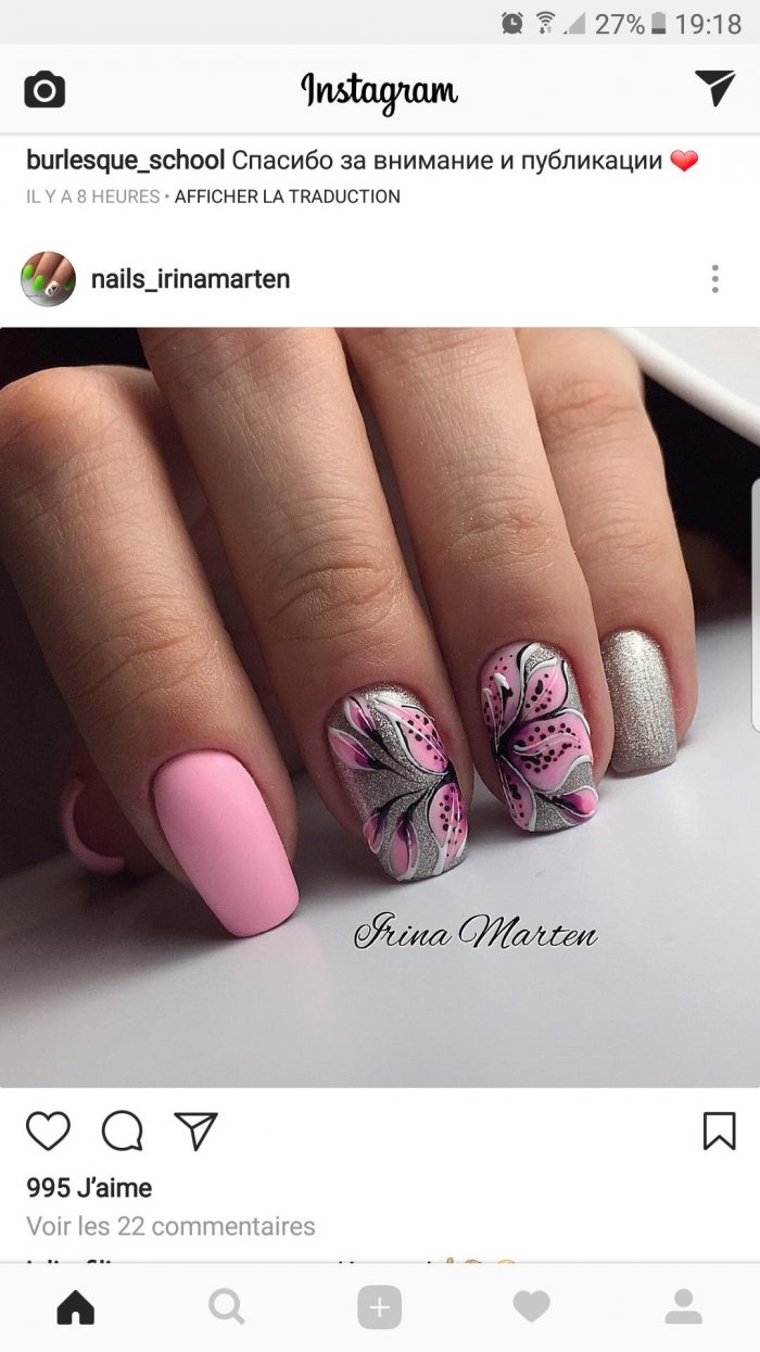 маникюр на 8 марта