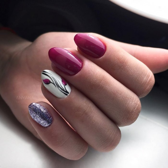 маникюр на 8 марта